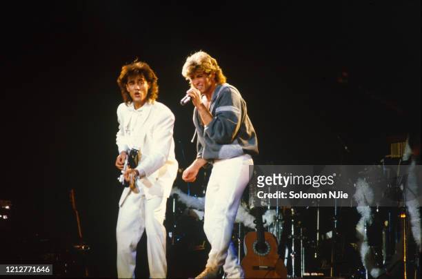George Michael, Andrew Ridgeley, Wham! 23–24 December 1984, Wembley Arena.