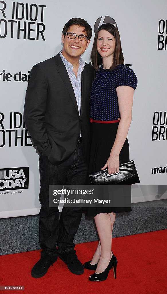 Rich Sommer and wife Virginia Donohoe attend the Los Angeles premiere