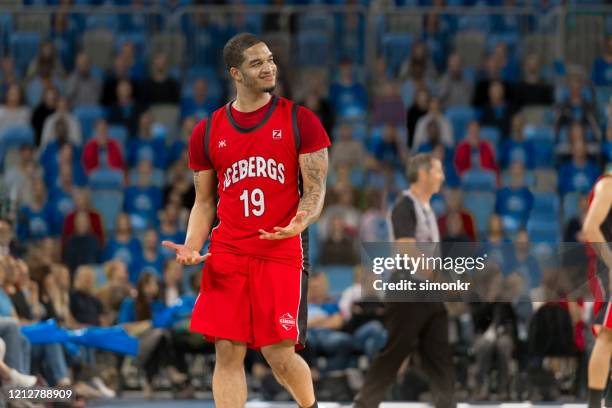 giocatore di basket gesticolante - number 23 basketball player foto e immagini stock