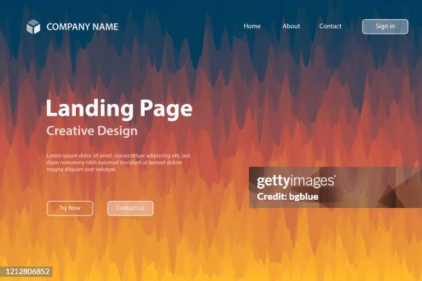 landing page template - abstract background with trendy texture - orange gradient - brown background texture stock illustrations
