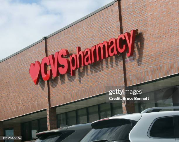 An image of the sign for the CVS Pharmacy as photographed on March 16, 2020 in Wantagh, New York.