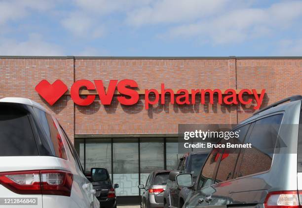 An image of the sign for the CVS Pharmacy as photographed on March 16, 2020 in Wantagh, New York.