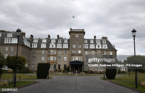 View of Gleneagles Hotel in Perthshire. The hotel is currently closed despite the announcement by the UK Government to bring the country out of...