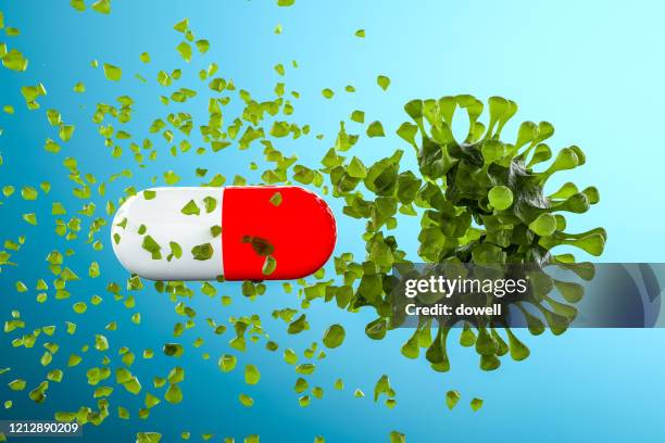 capsule killing coronavirus ,3d render - kill bacteria stock pictures, royalty-free photos & images