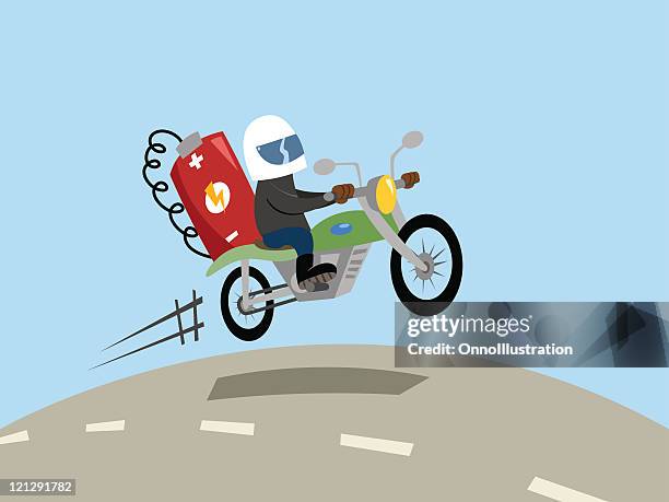 battery powered motorbike - motorcycle stock illustrations