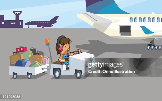 Baggage Handler At Work Baggage Handler At Work