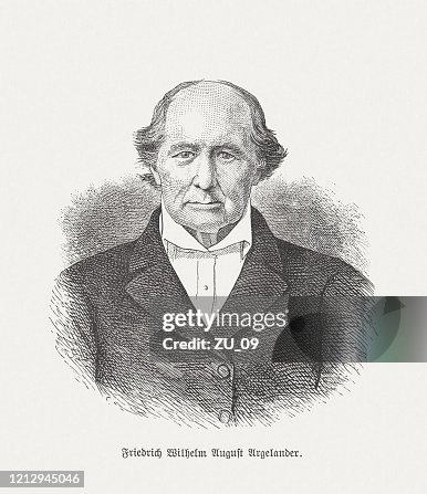 Friedrich Wilhelm Argelander German Astronomer Wood Engraving Published friedrich-wilhelm-argelander-german-astronomer-wood-engraving-published