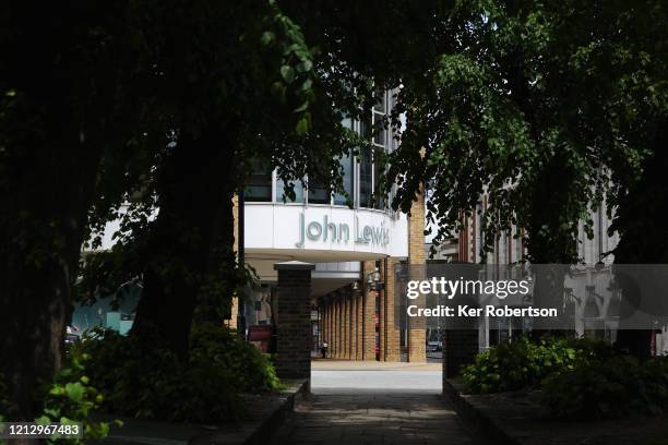 John Lewis shop frontage seen on May 14, 2020 in Kingston upon Thames, England. The prime minister announced the general contours of a phased exit...