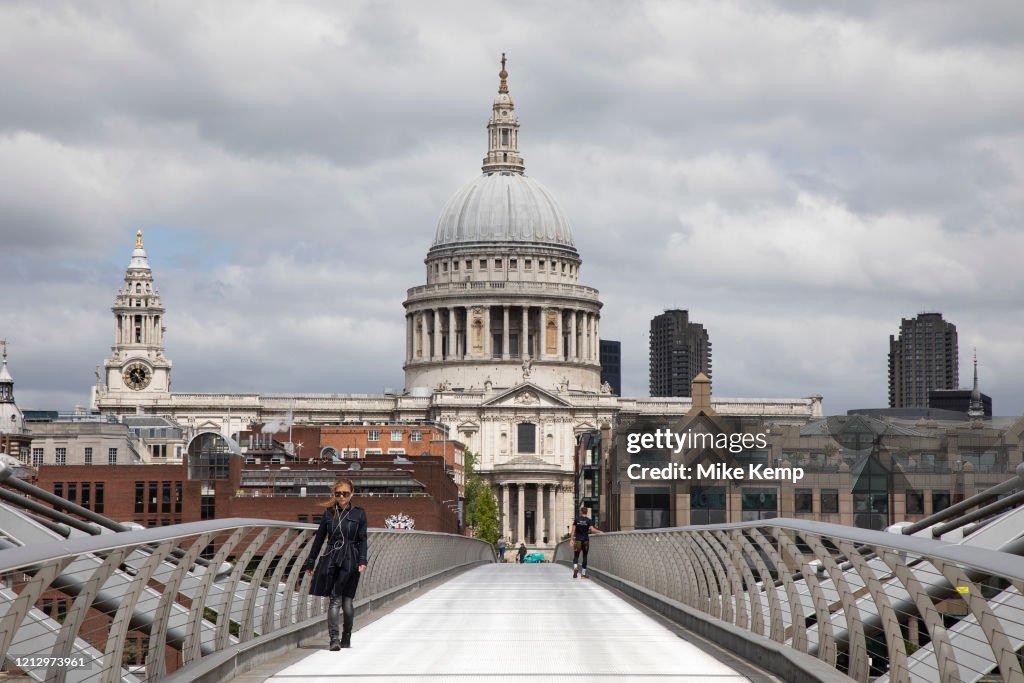 Coronavirus Atmosphere At St Pauls Cathedral In London