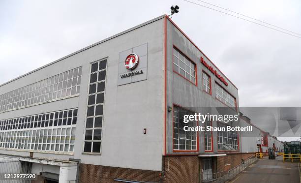 View of Vauxhall Motors Vivaro Van Plant on March 17, 2020 in Luton, England. The carmaker's parent company, PSA Group, said the plants would remain...