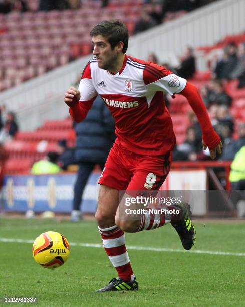 Middlesbrough's Danny Graham during the Sky Bet Championship match between Middlesbrough and Blackburn Rovers at the Riverside Stadium, Middlesbrough...