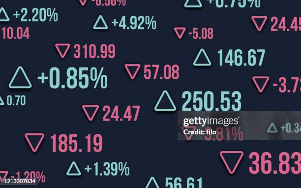 aktienwertzahlen abstrakt - investmentfonds stock-grafiken, -clipart, -cartoons und -symbole