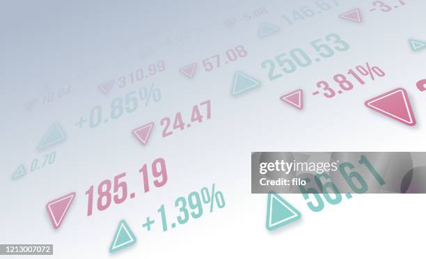 stock market asset value abstract background - digital signage display stock illustrations