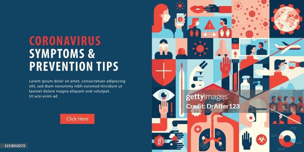 Coronavirus Symptoms And Prevention Tips Web Banner