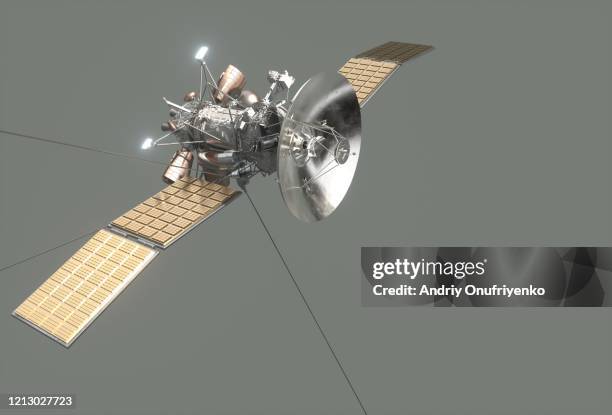 satellite with solar panels - exploratory spacecraft stock pictures, royalty-free photos & images