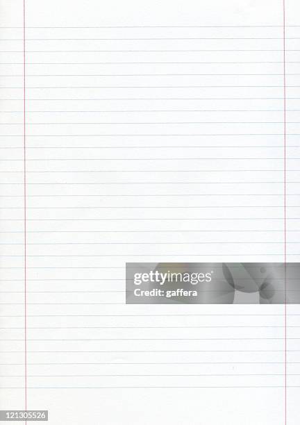 blank piece of lined paper with red margins - report stock pictures, royalty-free photos & images