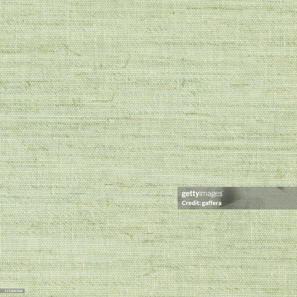 Close up of green burlap texture