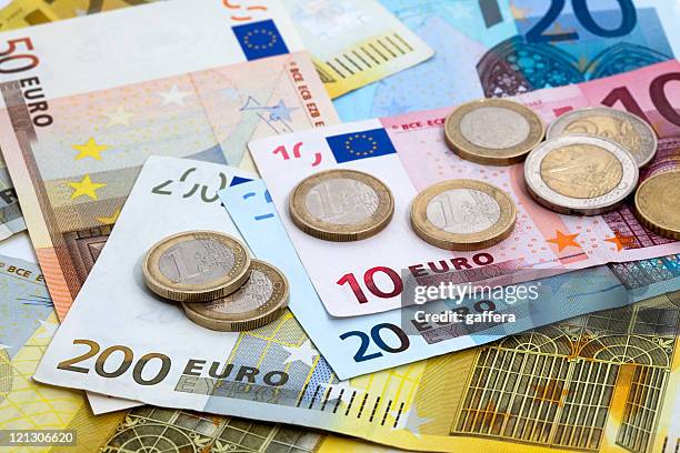 o sistema monetário euro - euro imagens e fotografias de stock
