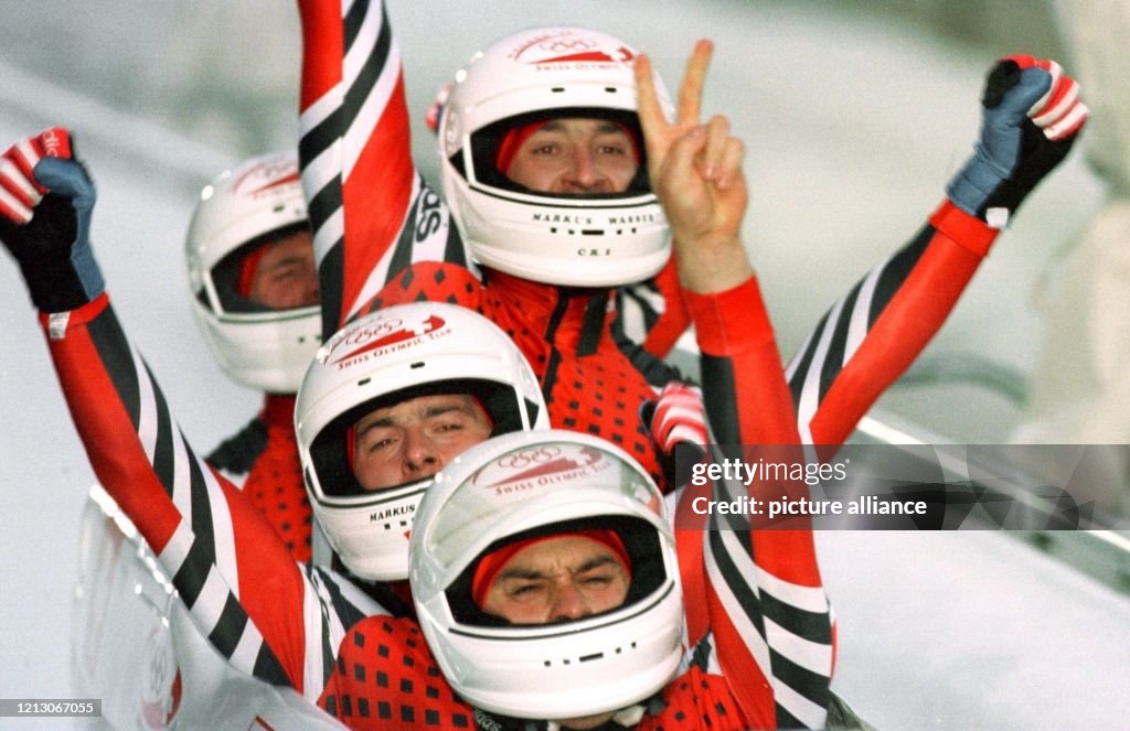 Nagano: Silbermedaille für Viererbob Schweiz 1