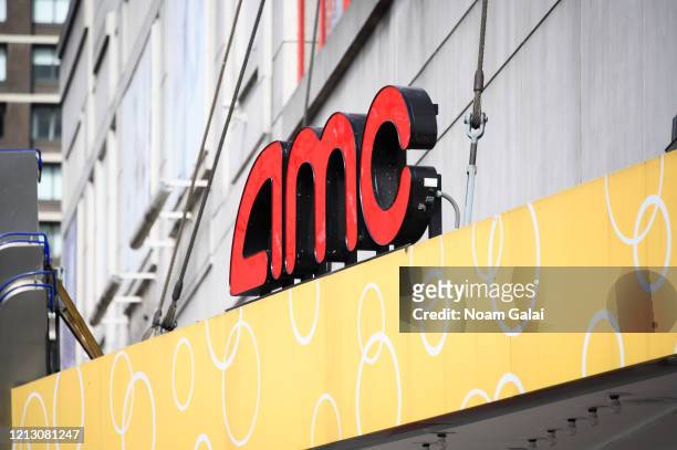 View outside the AMC Kips Bay 15 movie theater as the coronavirus continues to spread across the United States on March 17, 2020 in New York City....