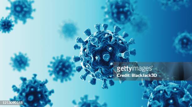 covid-19 azul - coronavirus fotografías e imágenes de stock