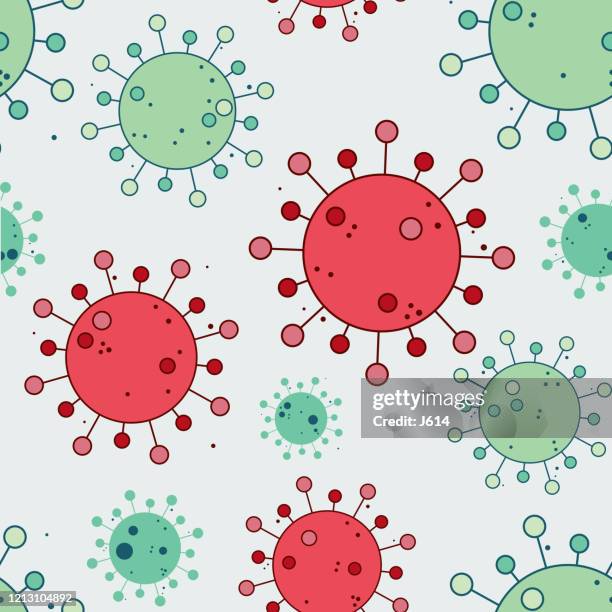 seamless virus pattern - fungal mold stock illustrations