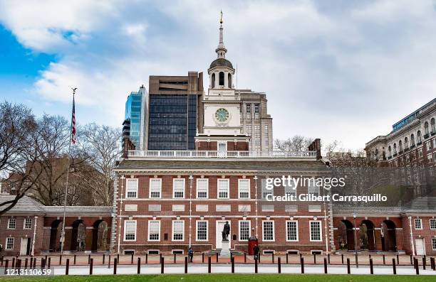 Independence Hall is closed to the public due to the coronavirus outbreak on March 17, 2020 in Philadelphia, Pennsylvania. The tourism and...