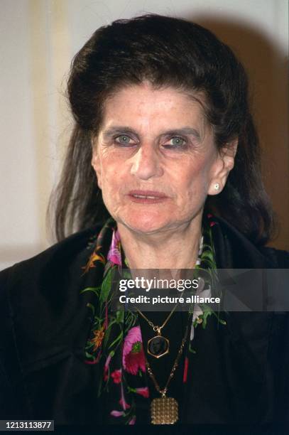 Lea Rabin, die Witwe des im November 1995 in Tel Aviv ermordeten israelischen Premierministers Izchak Rabin, am im Staatsministerium in Stuttgart....