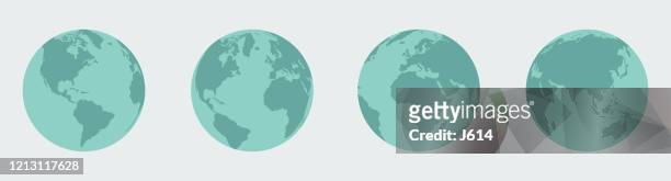 erde, globus gesetzt - global stock-grafiken, -clipart, -cartoons und -symbole
