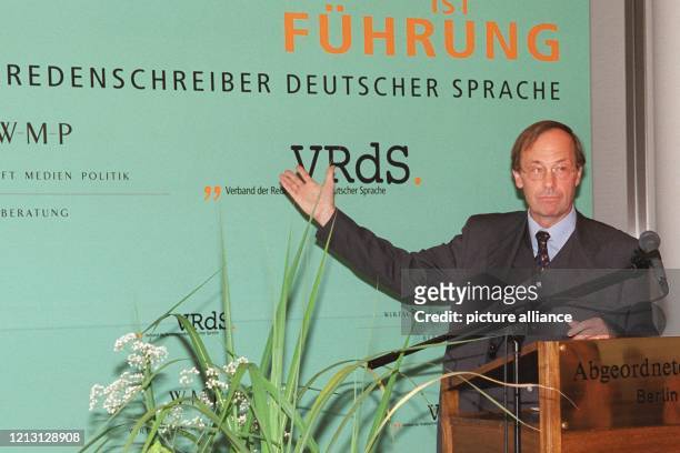 Thilo von Trotha, Präsident des Verbandes der Redeschreiber deutscher Sprache und ehemaliger Ghostwriter von Altbundeskanzler Schmidt, eröffnet am...