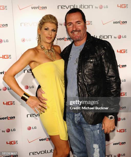 Real Housewife of Orange County Alexis Bellino and husband Jim Bellino attend the LG Revolution party hosted by Verizon at The Sayers Club on August...