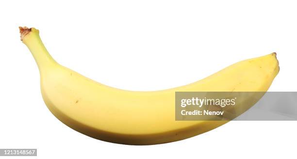 image of banana against white background - banane stock-fotos und bilder