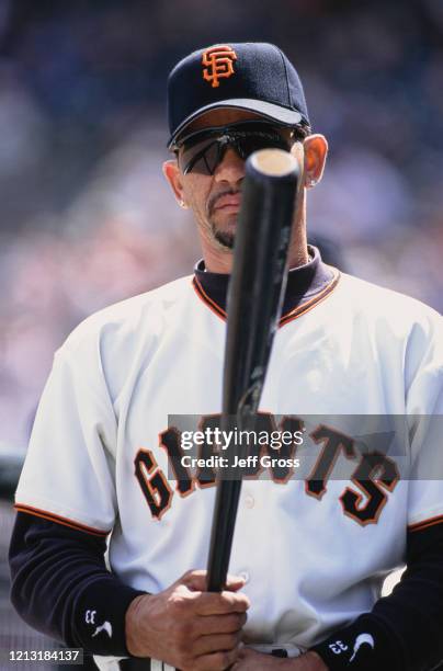 Benito Santiago, Catcher for the San Francisco Giants during the Major League Baseball National League West game against the New York Mets on 12th...