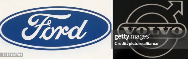 Die Combo zeigt die Logos der Automobilkonzerne Ford und Volvo. Die schwedischen Volvo-Personenwagen werden in Zukunft für den US-Konzern Ford...