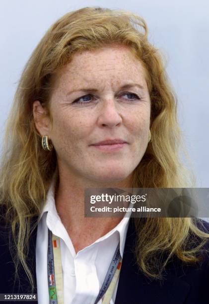 Die Herzogin von York, Sarah Ferguson, aufgenommen am 10.6.2000 beim Formel 1-Rennen in Monte Carlo.