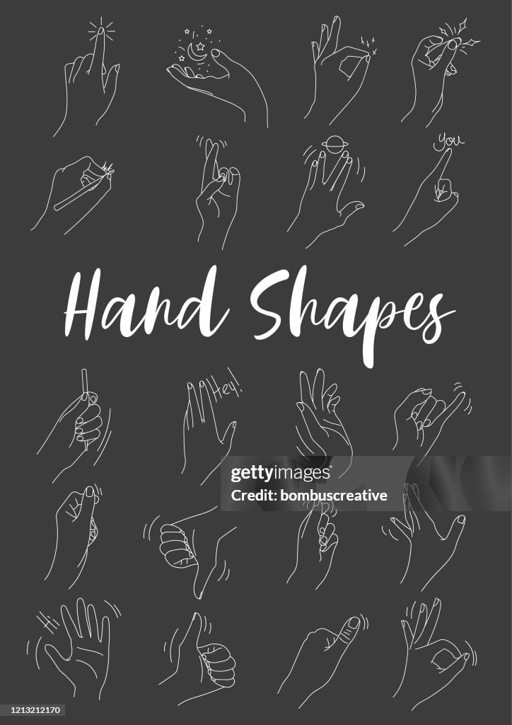 Decorating Hand Shape Hand Shapes Set Illustration High-Res Vector Graphic - Getty Images