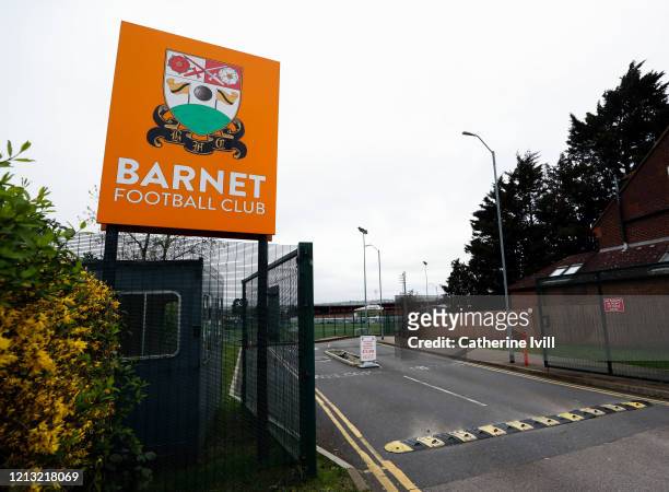General view outside The Hive stadium, home of Barnet FC, The London Bees and Tottenham Hotspur Women. Barnet have announced that they have put all...