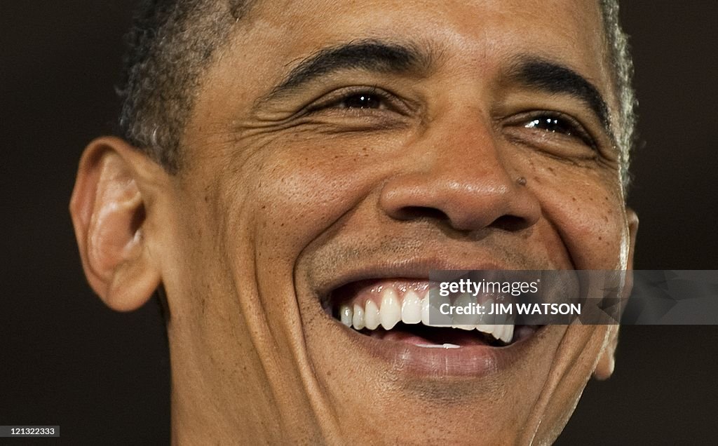 US President Barack Obama speaks during