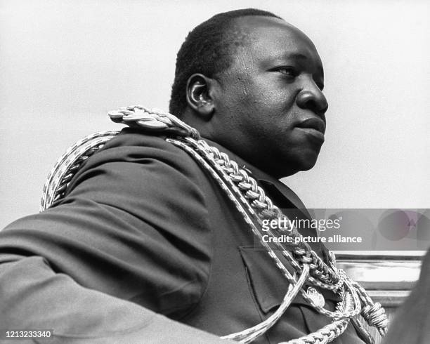 Der ugandische Staatschef Idi Amin im Februar 1972 in Hamburg. Amin, der von 1951 bis 1960 Ugandas Boxmeister im Halbschwergewicht war, erreichte...