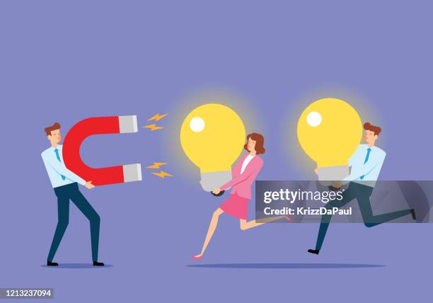 attracting intelligent people - student leadership stock illustrations