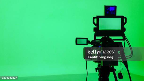 green screen keyer - film director stock-fotos und bilder
