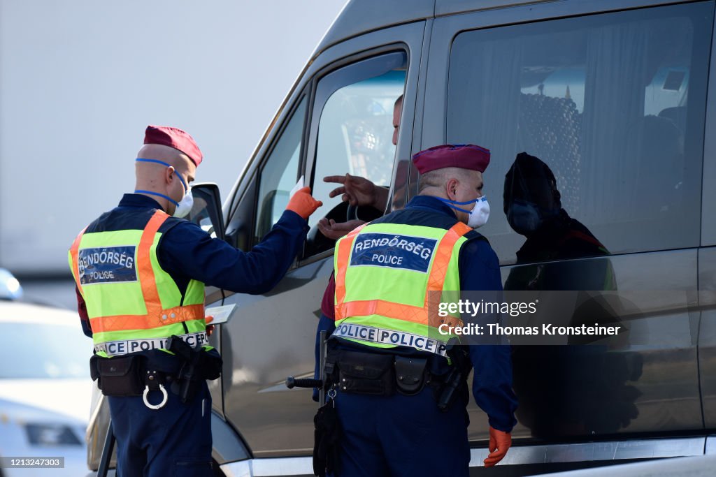Long Queues At Austrian-Hungarian Border Due To Coronavirus Containment Measures