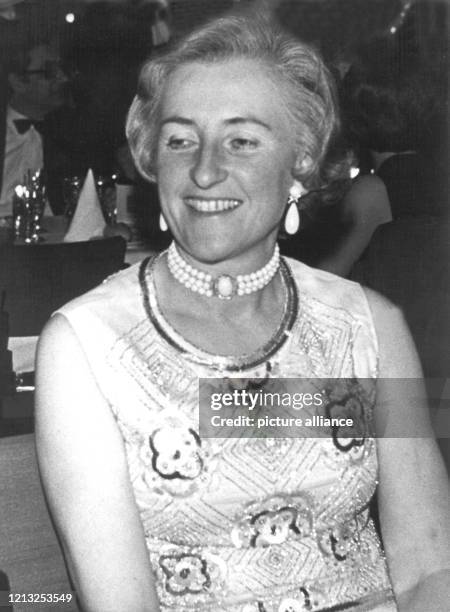 Johanna Quandt, die Frau des Bad Homburger Großindustriellen, Herbert Quandt, am 1. Februar 1975.