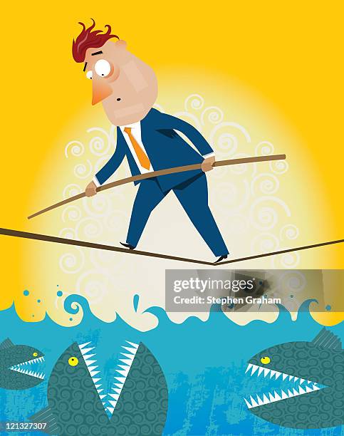 don't look down - dont look down stock illustrations