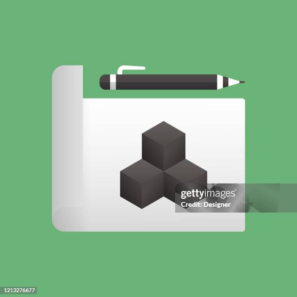 project wireframe flat icon. flat vector illustration symbol design element - building wireframe stock illustrations