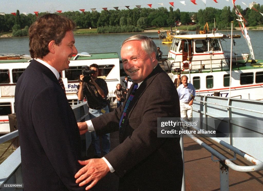 Lafontaine empfängt Blair zu einer Schiffahrt auf dem Rhein