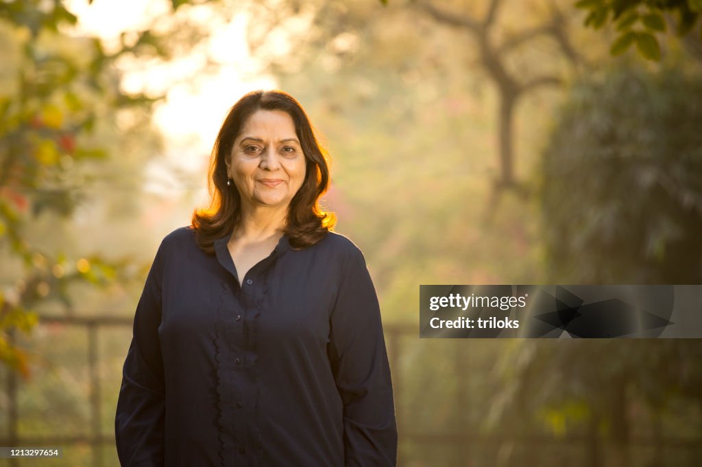 Senior woman at park