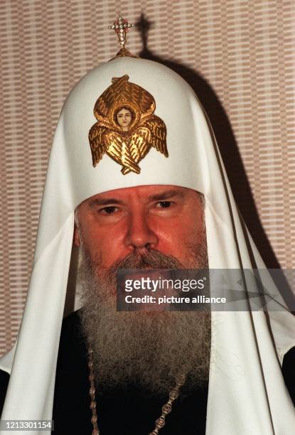 Oberhaupt der russisch-orthodoxen Kirche, aufgenommen am in Bonn. Nicht nur um Angelegenheiten seiner Kirche kümmert sich der Patriarch, sondern er...