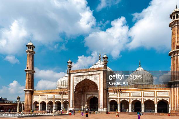 jama masjid mosque in new delhi, india - new delhi view stock pictures, royalty-free photos & images