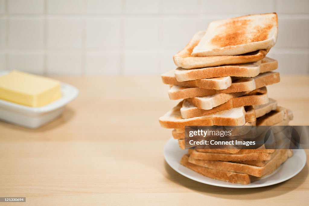 Stack of toast